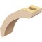 Ekena Millwork 3-inch W x 10-inch D x 10-inch H Lafayette Rough Cedar Woodgrain TimberThane Knee Brace, Primed BRCUR03X10X10LFTRCPR - alternate 2